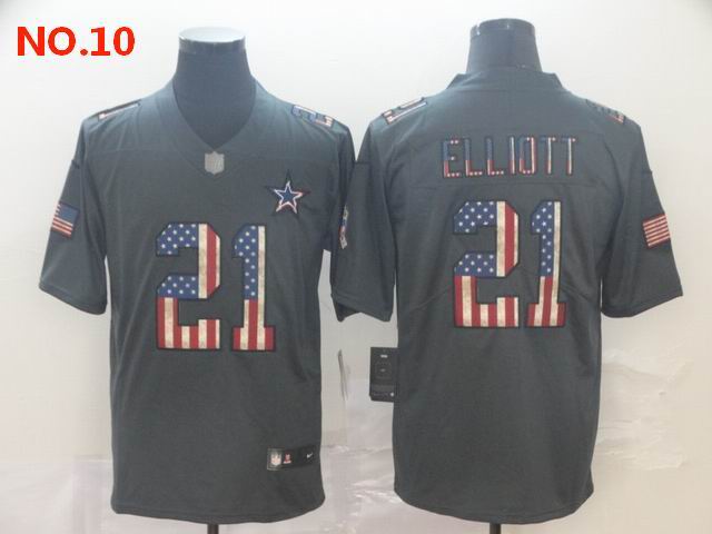 Men's Dallas Cowboys #21 Ezekiel Elliott Jerseys NO.10;